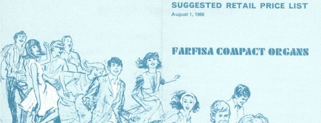 Farfisa 1968 Price List